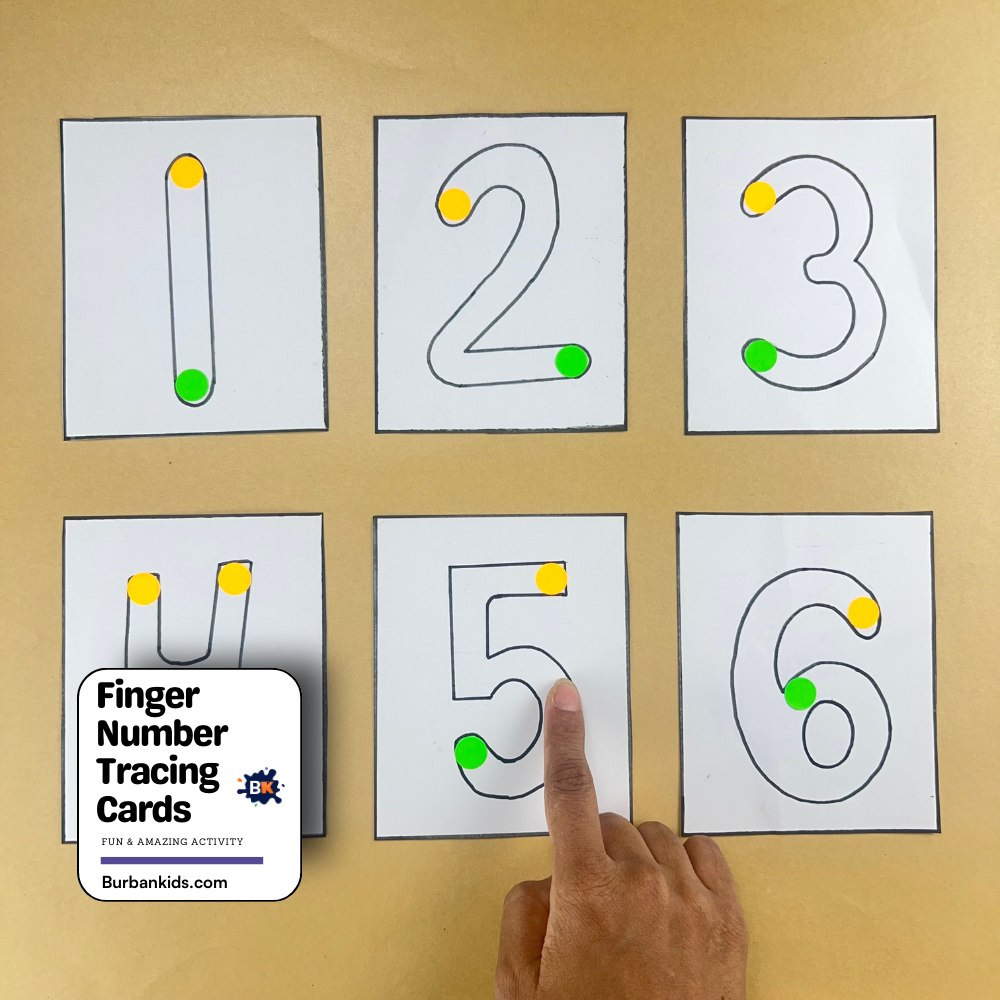 Finger Number Tracing Cards Finger Number Tracing Cards