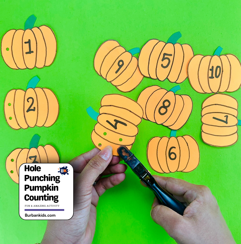 Hole Punching Pumpkin Counting Hole Punching Pumpkin Counting