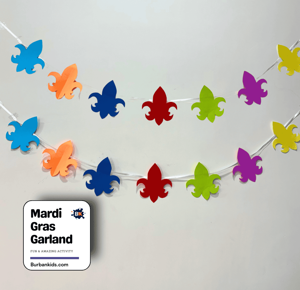 Mardi Gras Garland Making Activity
