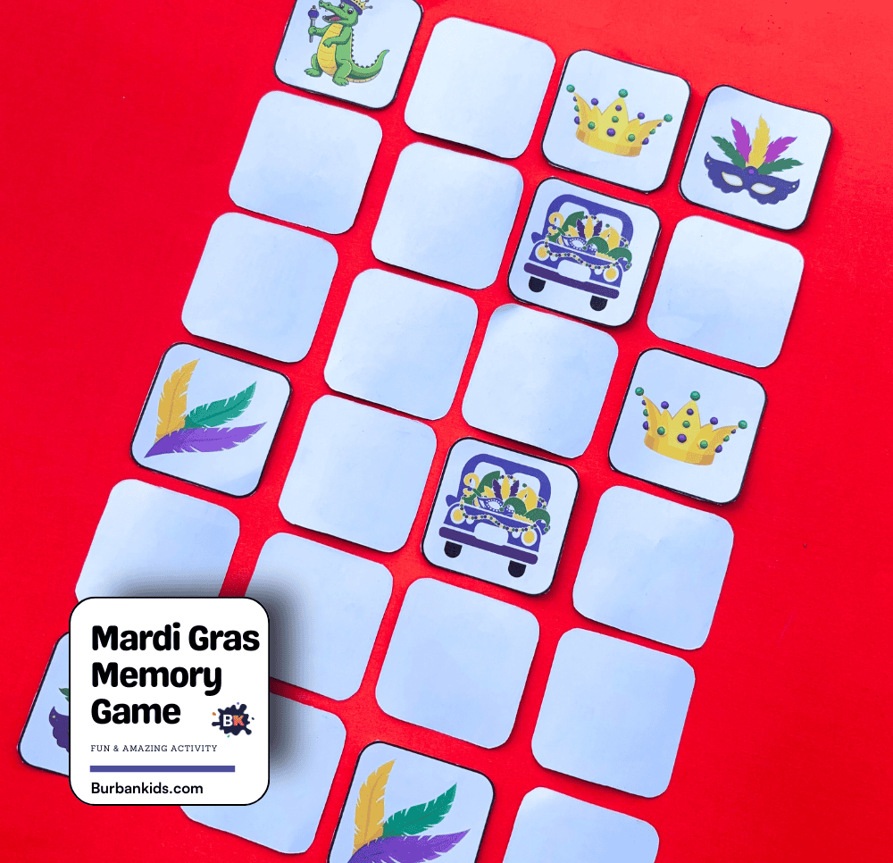 Mardi Gras Memory Game