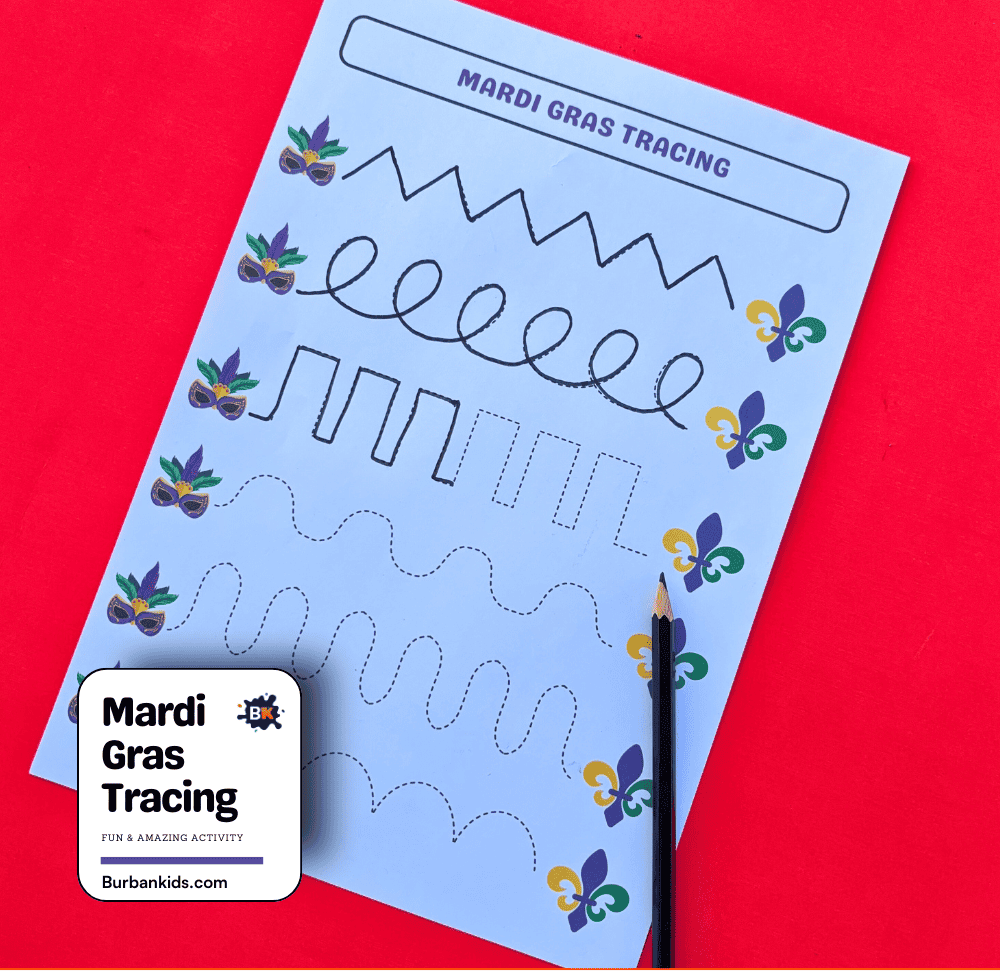 Mardi Gras Tracing Activity