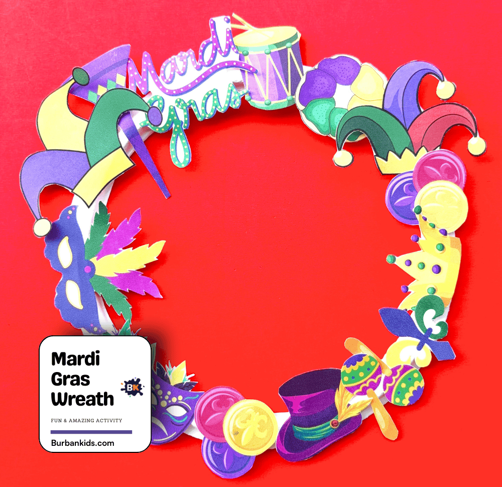 Mardi Gras Wreath Activity