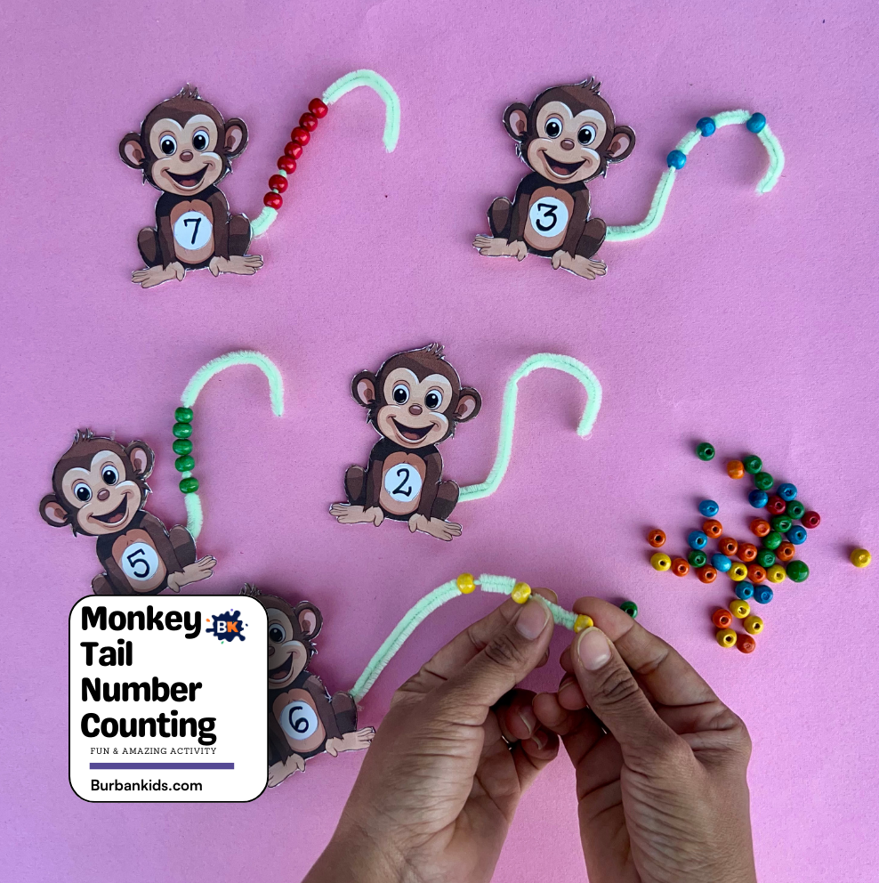 Monkey Tail Number Counting Monkey Tail Number Counting