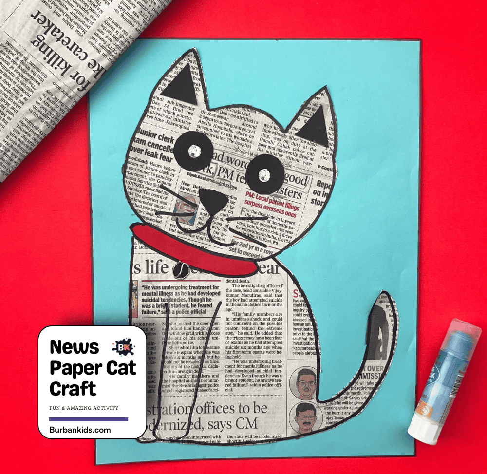 News Paper Cat Craft