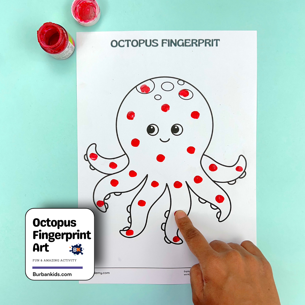 Octopus Fingerprint Art Octopus Fingerprint Art