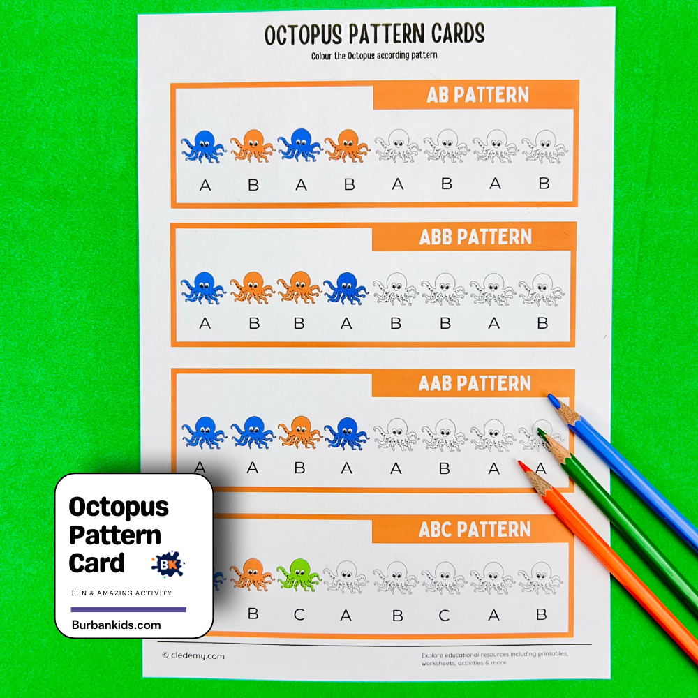 Octopus Pattern Card Octopus Pattern Card