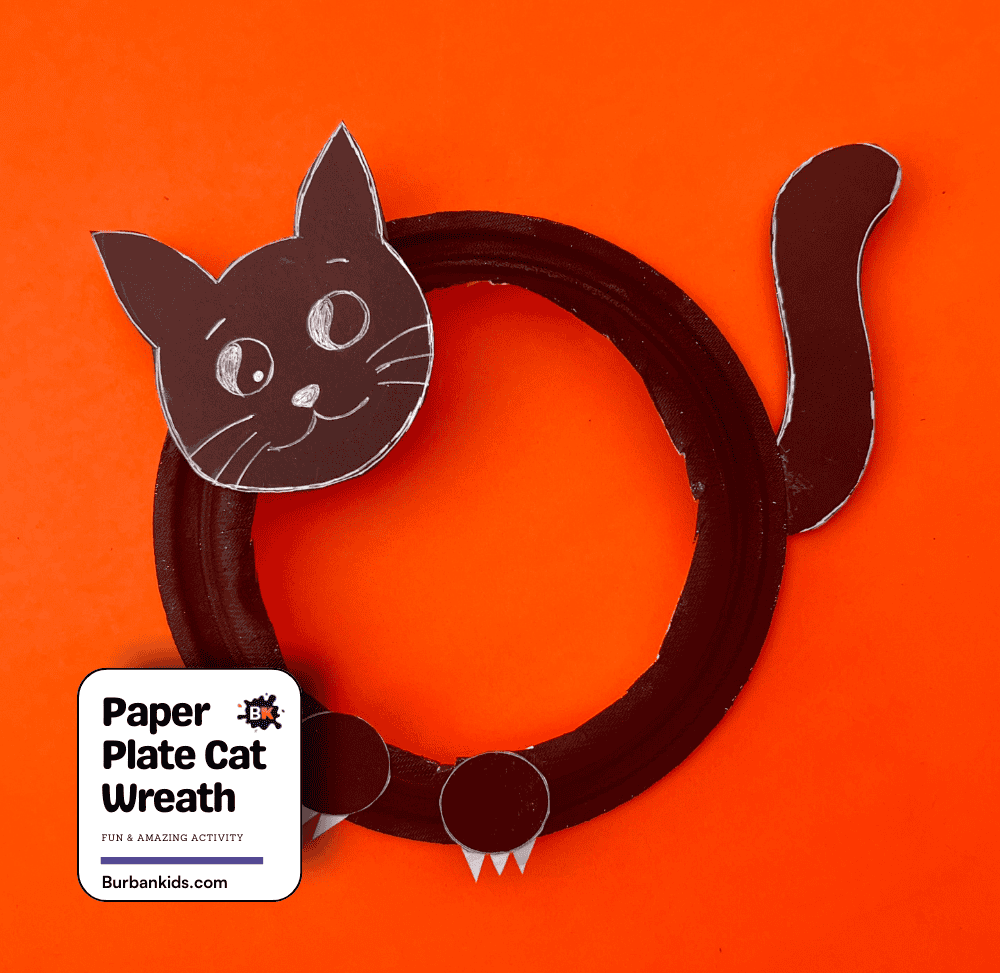 Paper Plate Cat Wreath