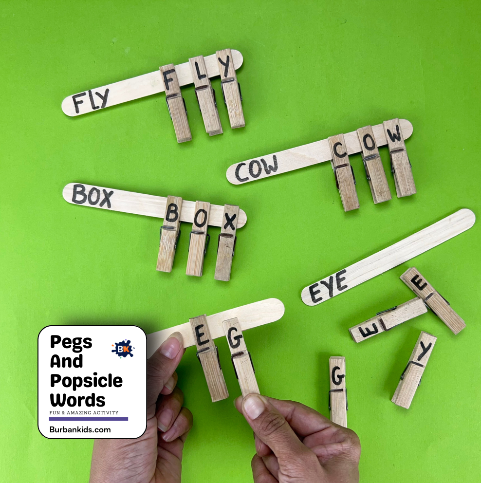 Pegs and Popsicle Words Pegs and Popsicle Words