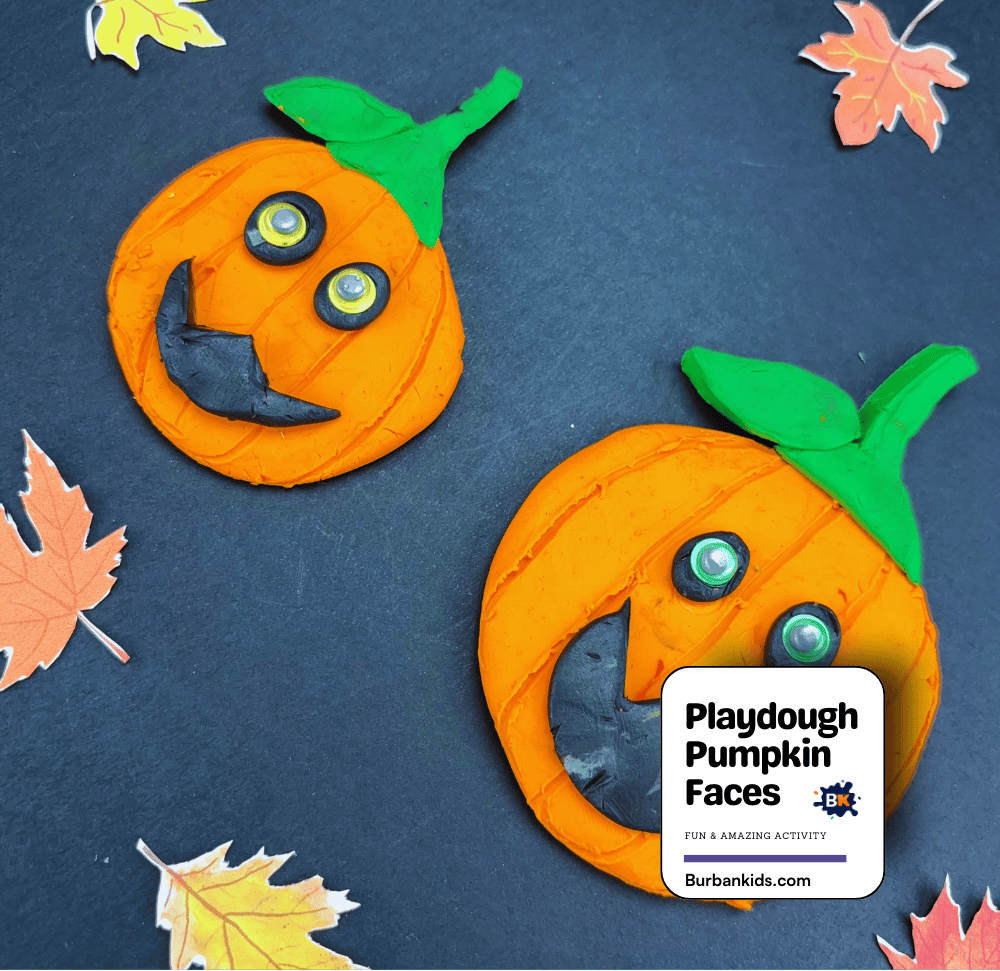Playdough Pumpkin Faces