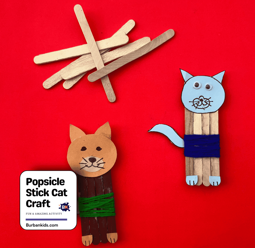 Popsicle Stick Cat Craft