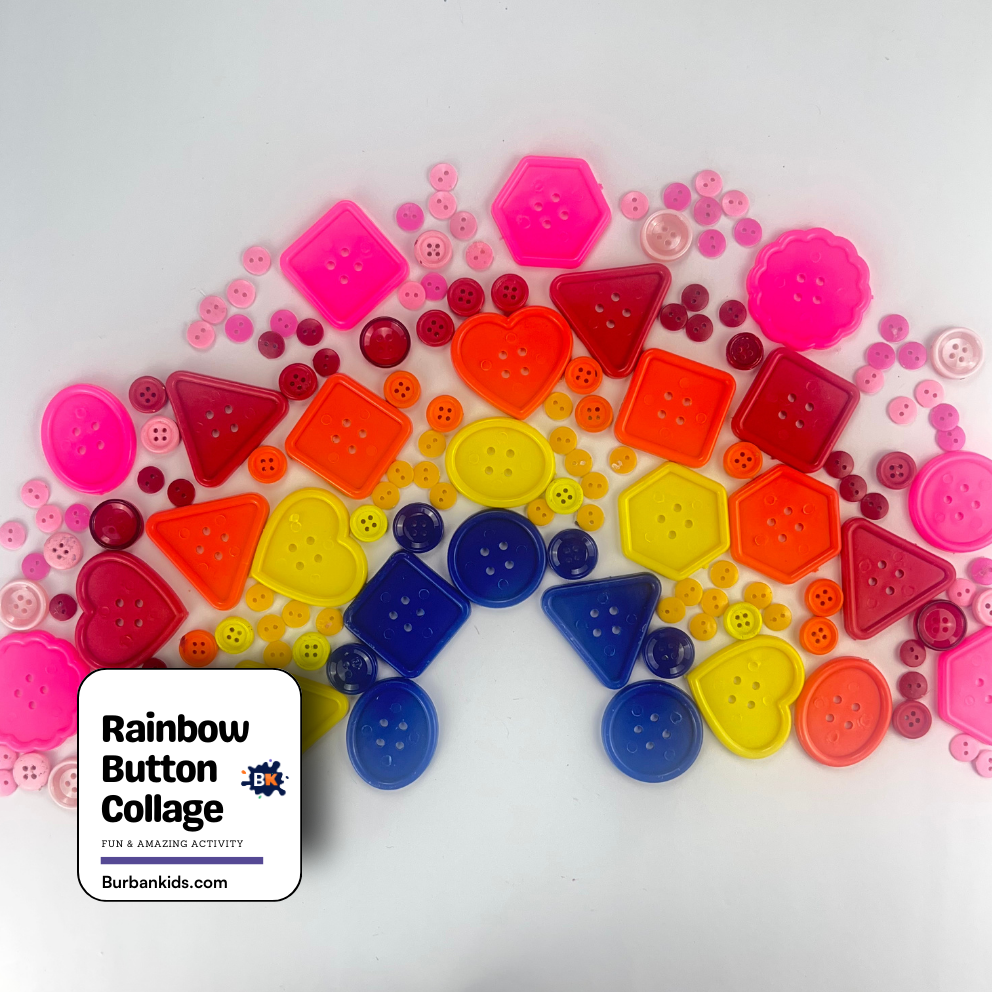 Rainbow Button Collage Rainbow Button Collage