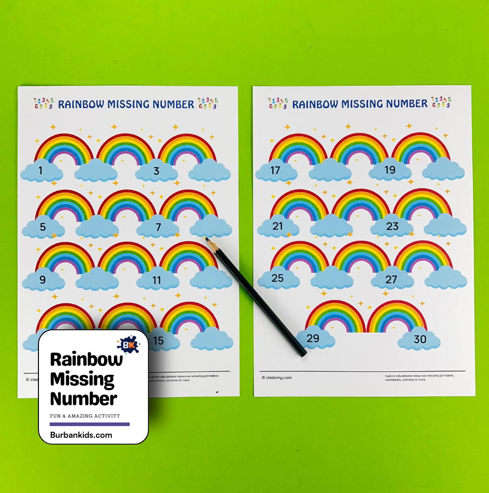 Rainbow Missing Number Rainbow Missing Number