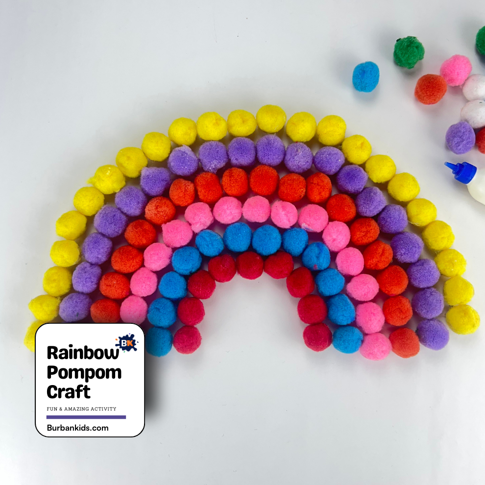 Rainbow Pompom Craft Rainbow Pompom Craft