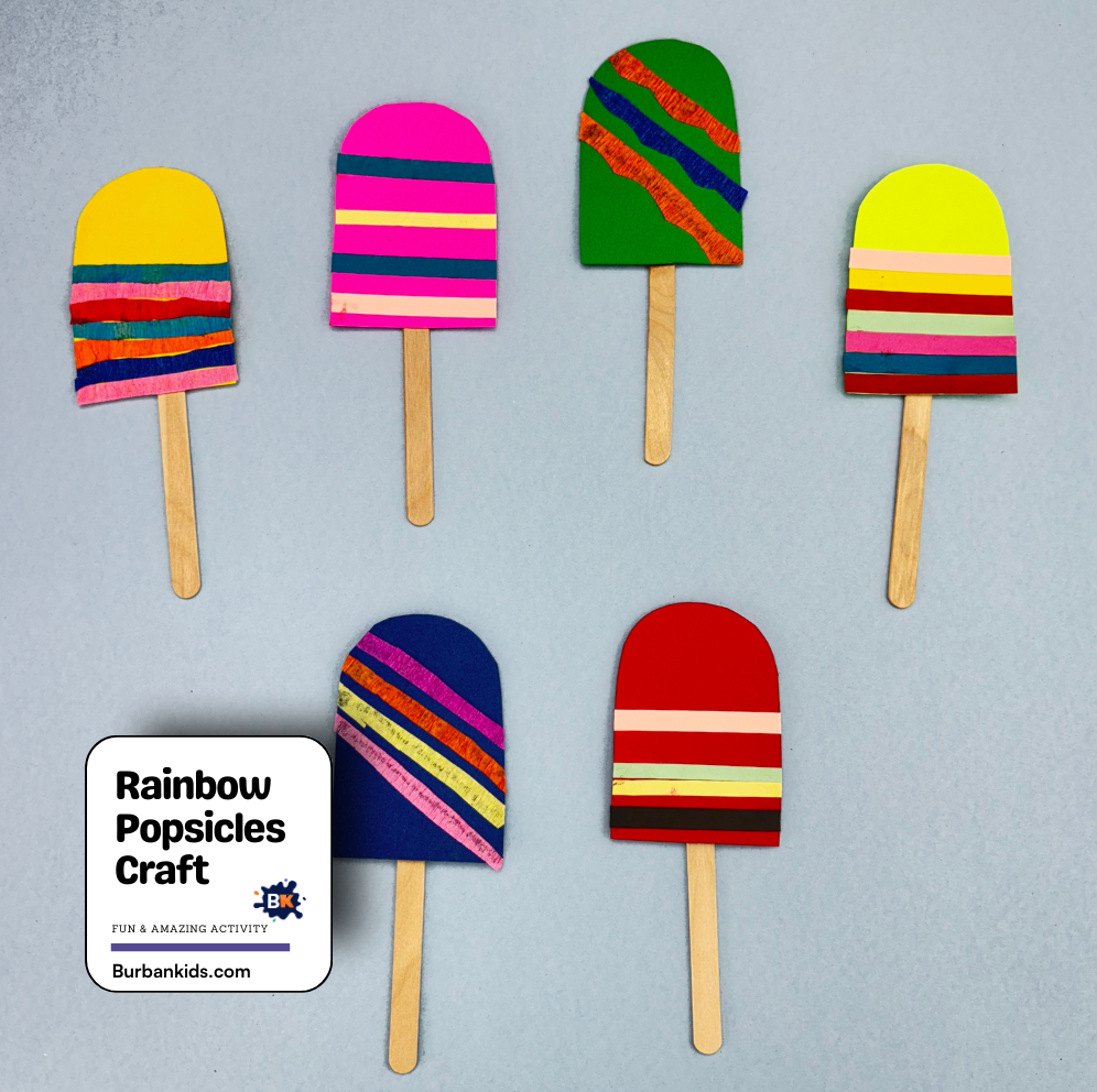 Rainbow Popsicles Craft Rainbow Popsicles Craft