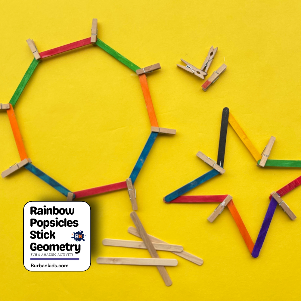 Rainbow Popsicles Stick Geometry Rainbow Popsicles Stick Geometry