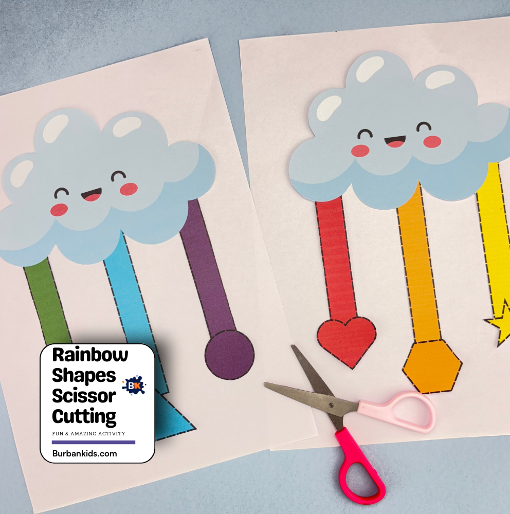 Rainbow Shapes Scissor Cutting Rainbow Shapes Scissor Cutting