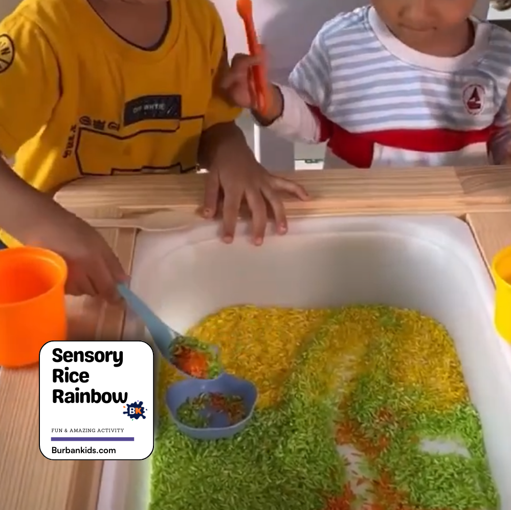 Sensory Rice Rainbow Sensory rice rainbow