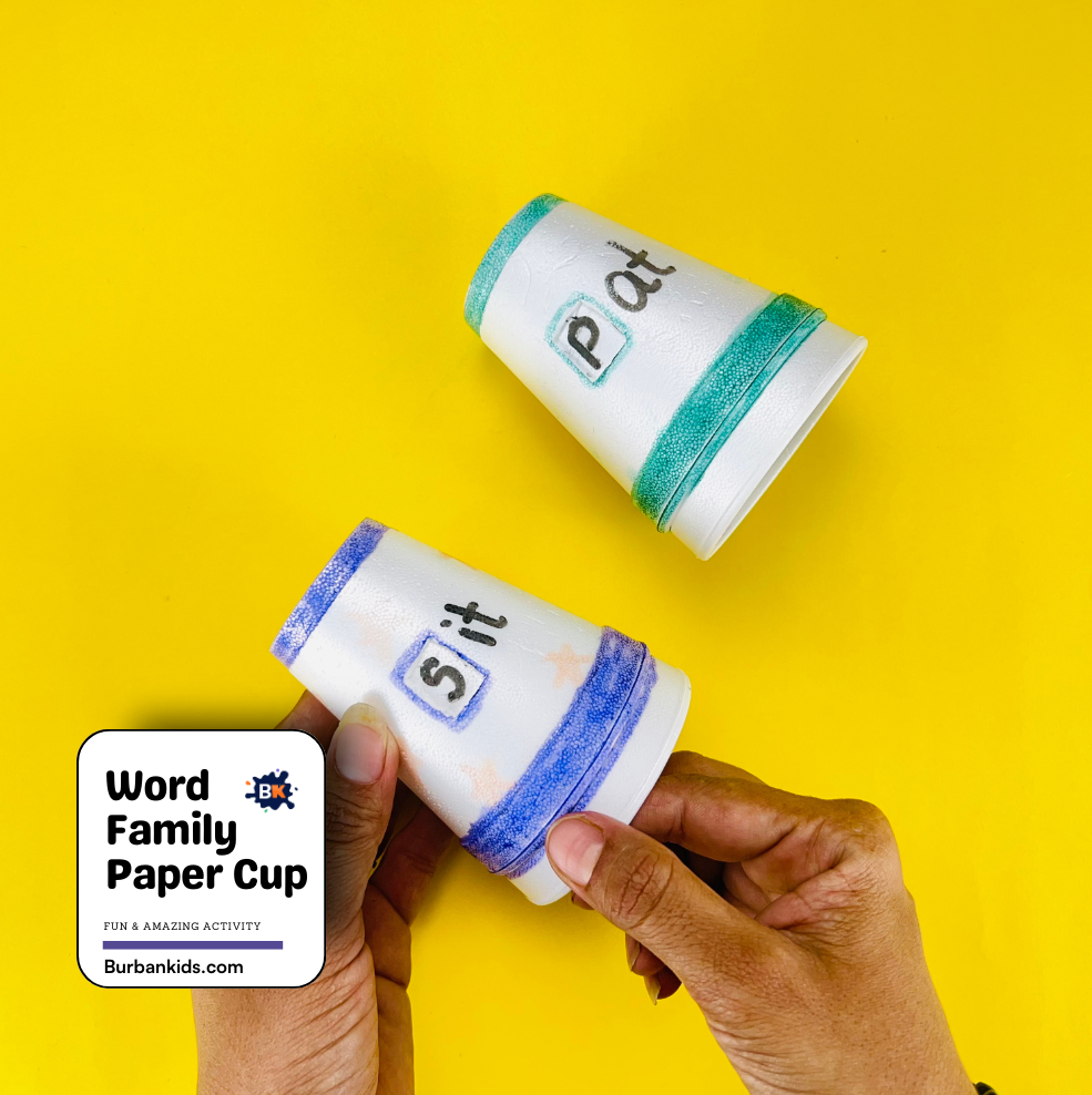 Word Family Paper Cup Word Family Paper Cup