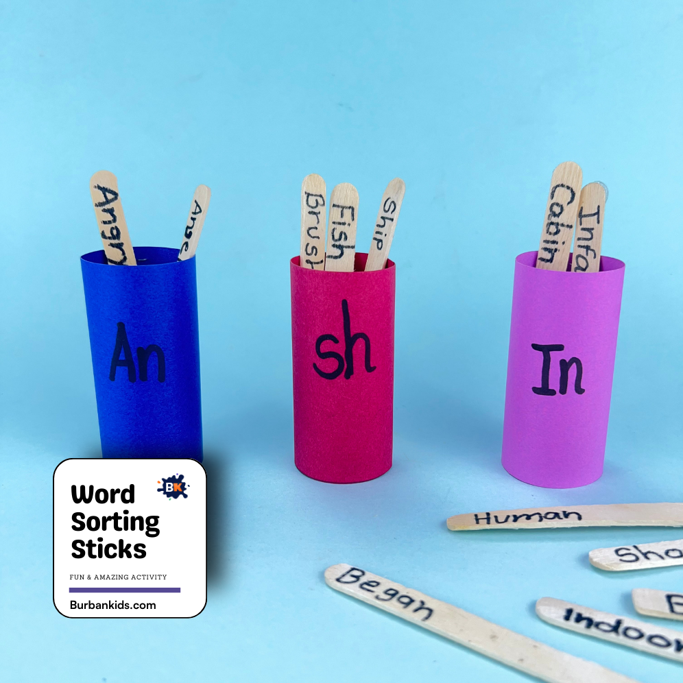 Word Sorting Sticks Word Sorting Sticks