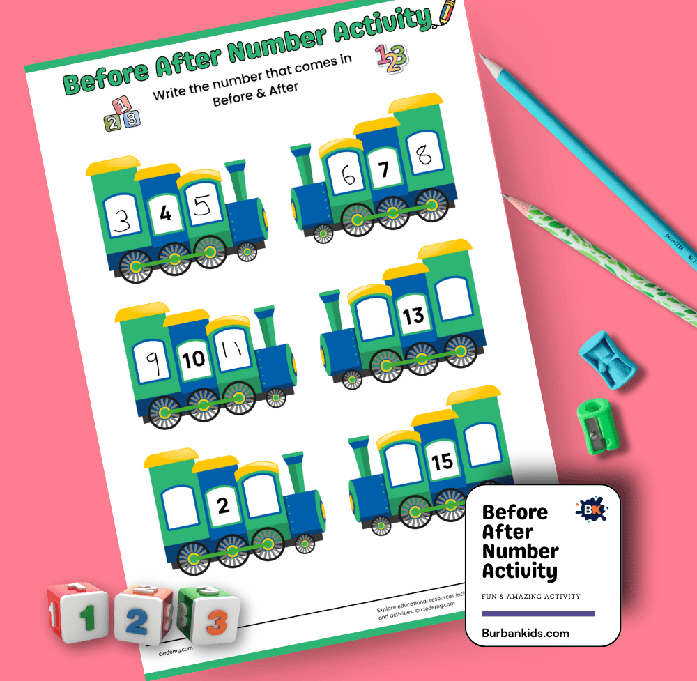 Before After Number Activity