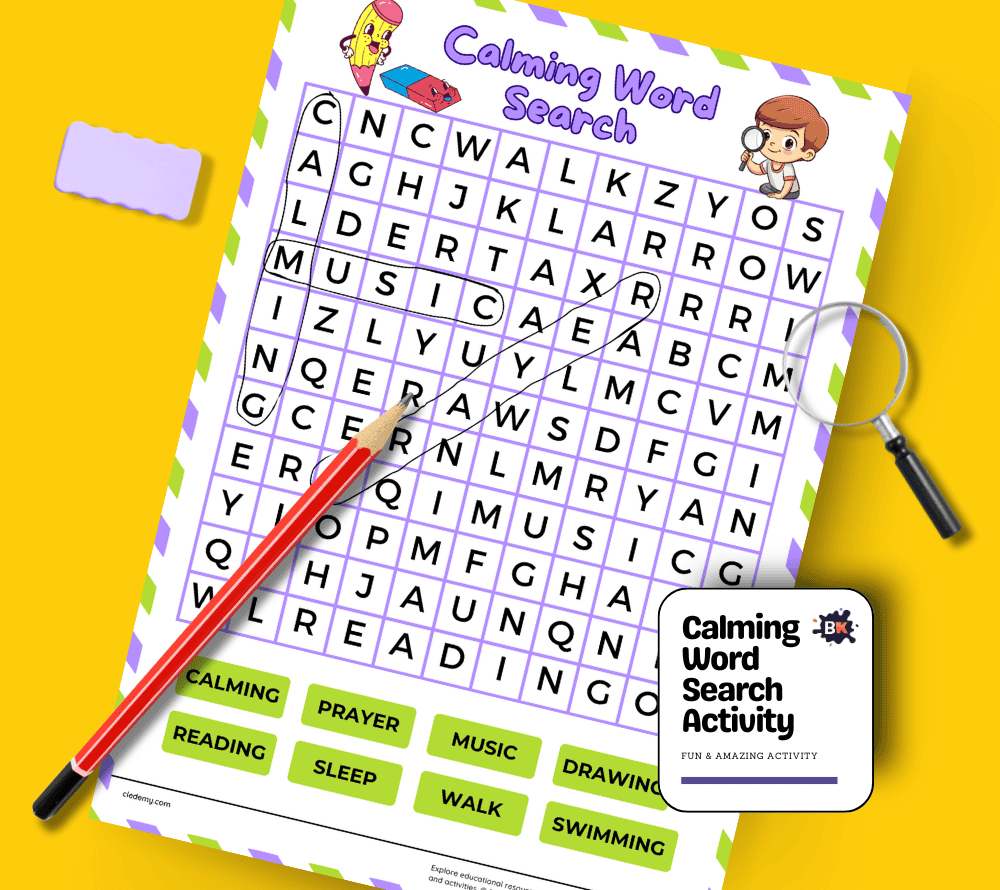 Calming Word Search Activity