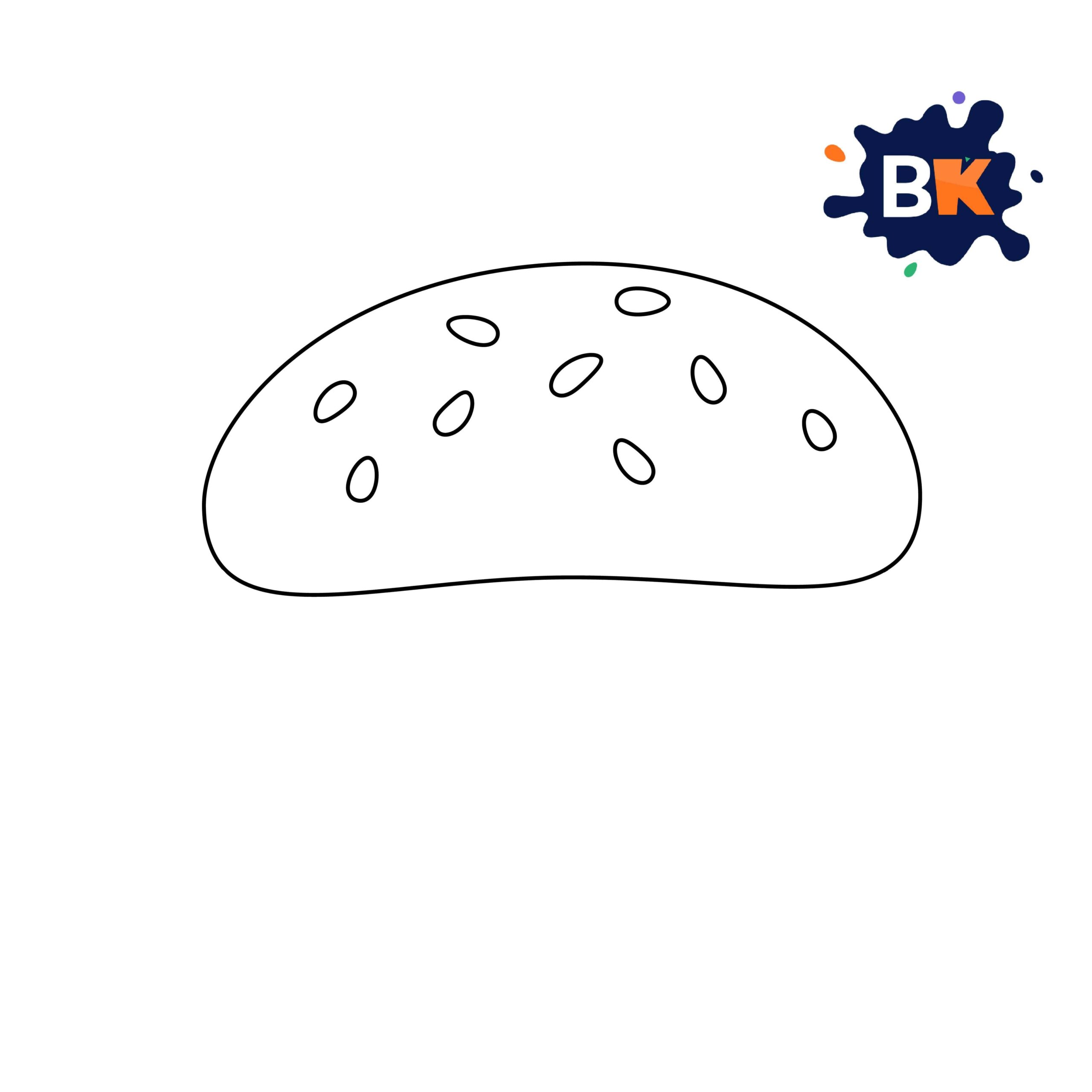 How to Draw a Burger Step 2 How to Draw a Burger Step 2