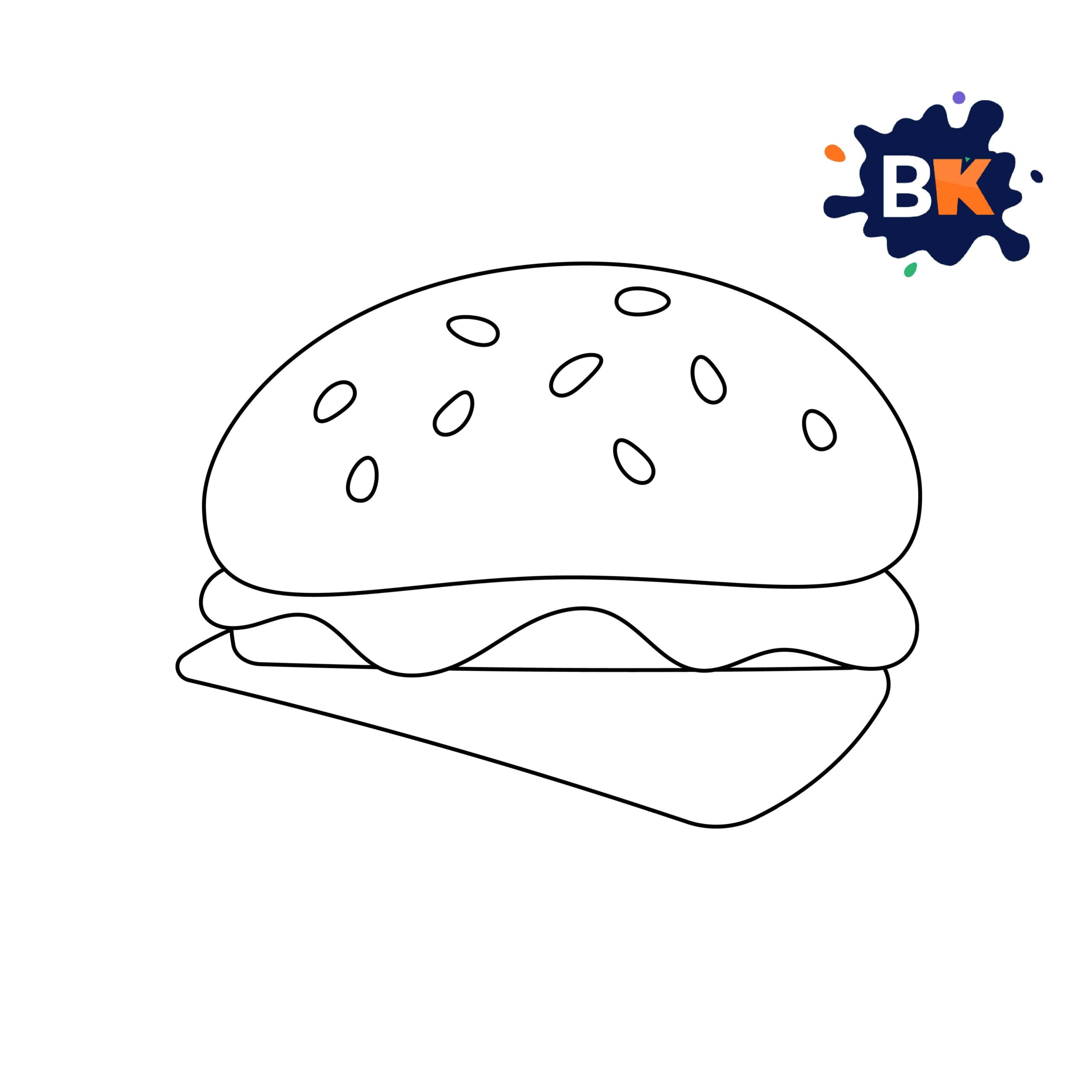How to Draw a Burger Step 5 How to Draw a Burger Step 5