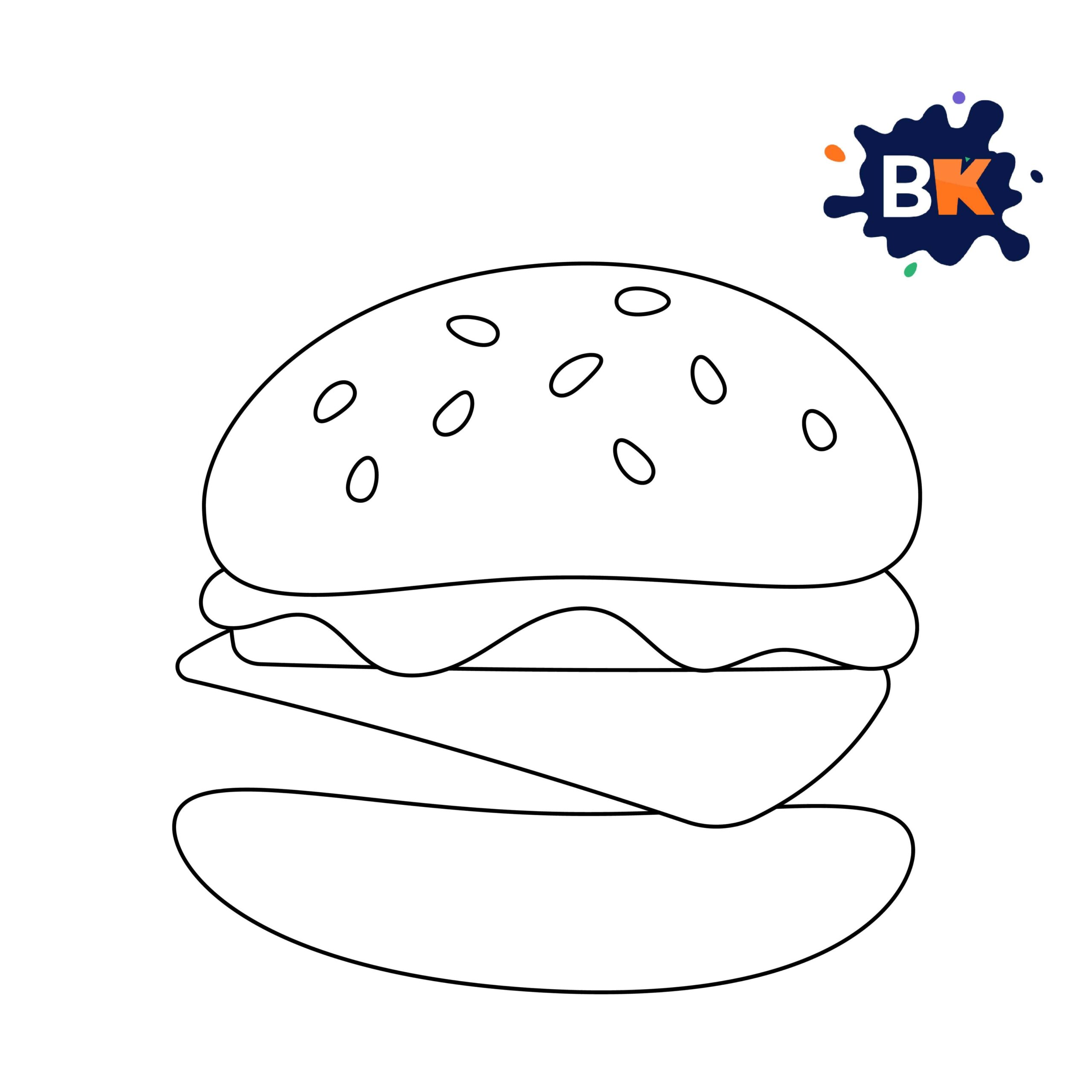 How to Draw a Burger Step 6 How to Draw a Burger Step 6