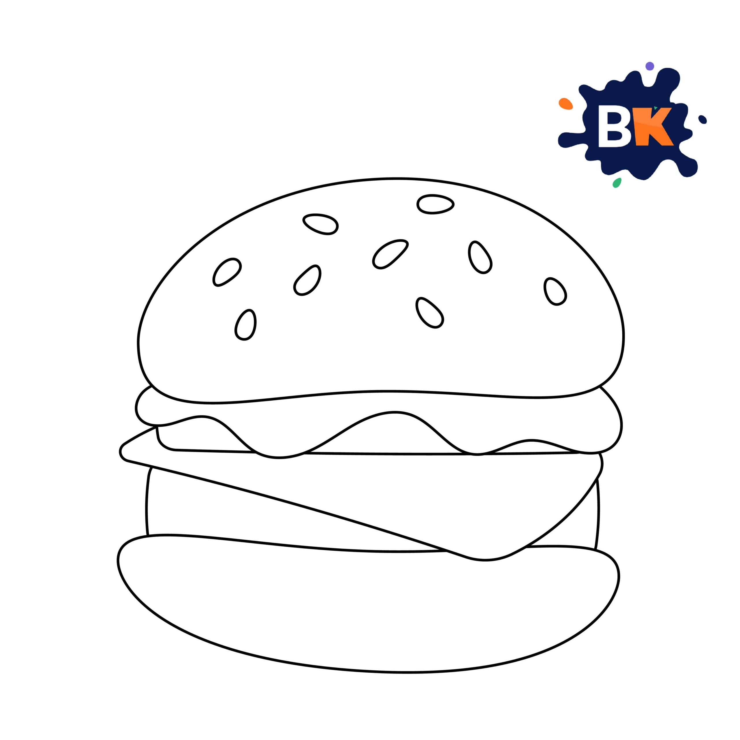 How to Draw a Burger Step 7 How to Draw a Burger Step 7