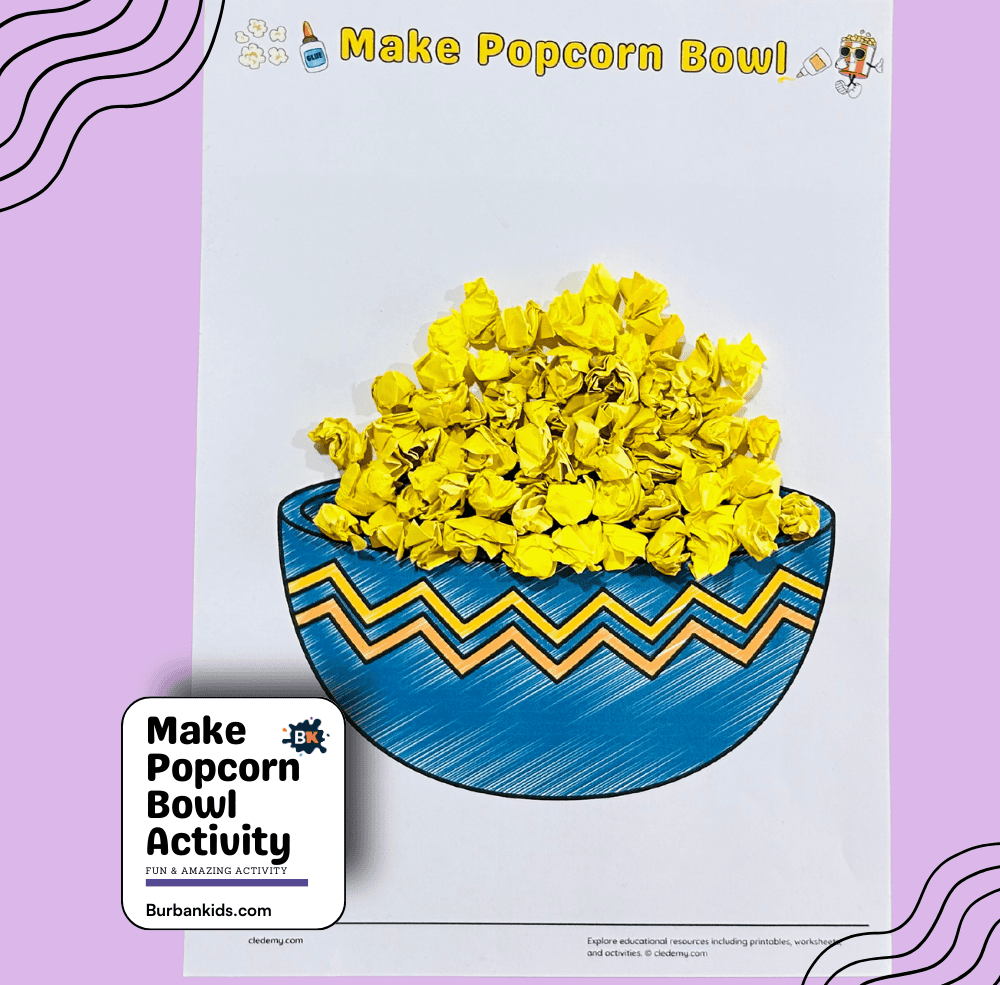 Make Popcorn Bowl Activity