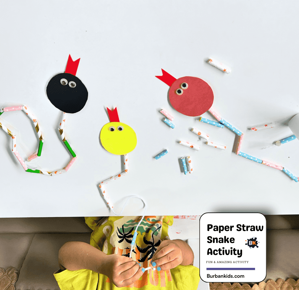 Paper Straw Snake Activity