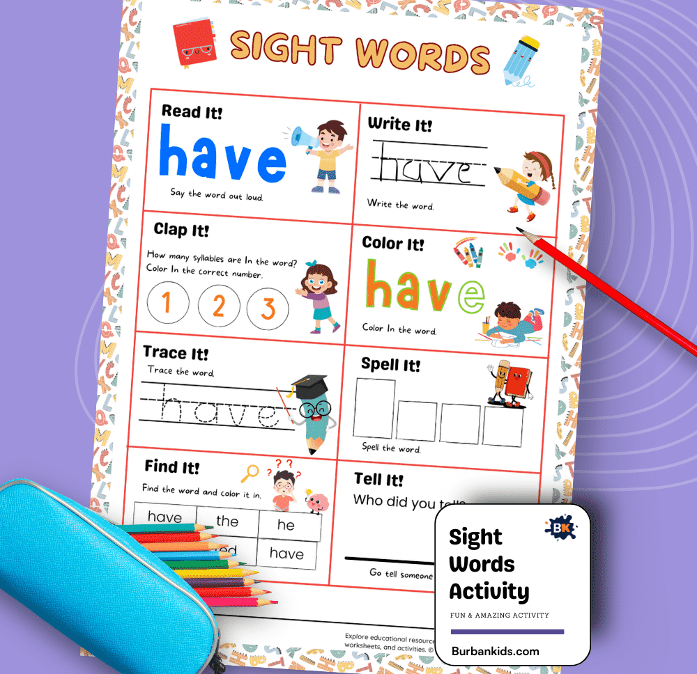 Sight Words Activity