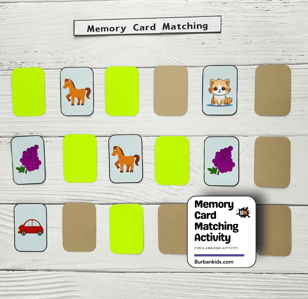 Memory Card Matching Activity