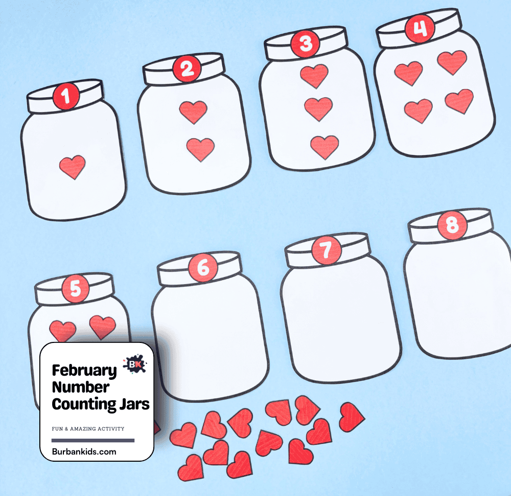 February Number Counting Jars