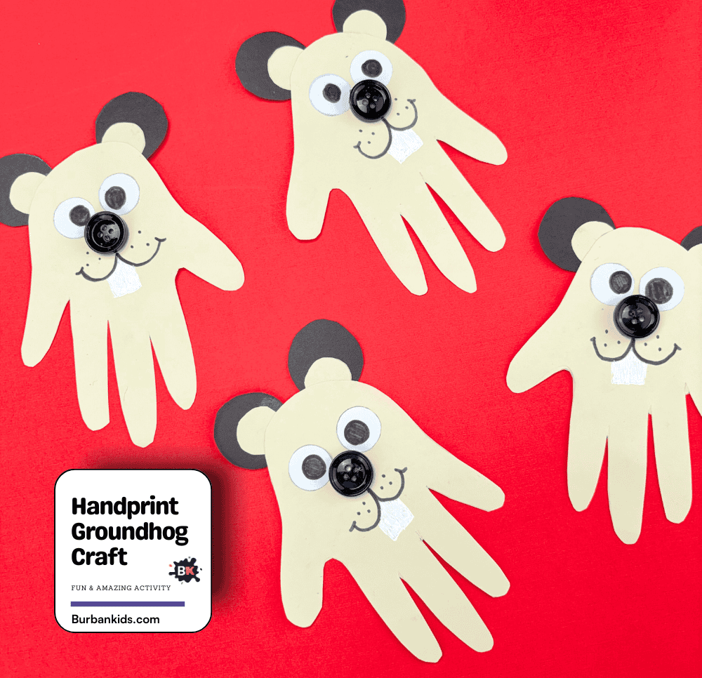 Handprint Groundhog Craft