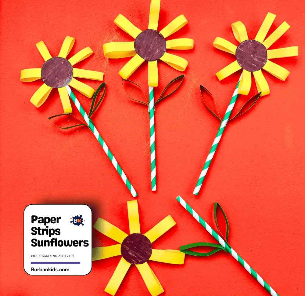 Paper Strips Sunflowers