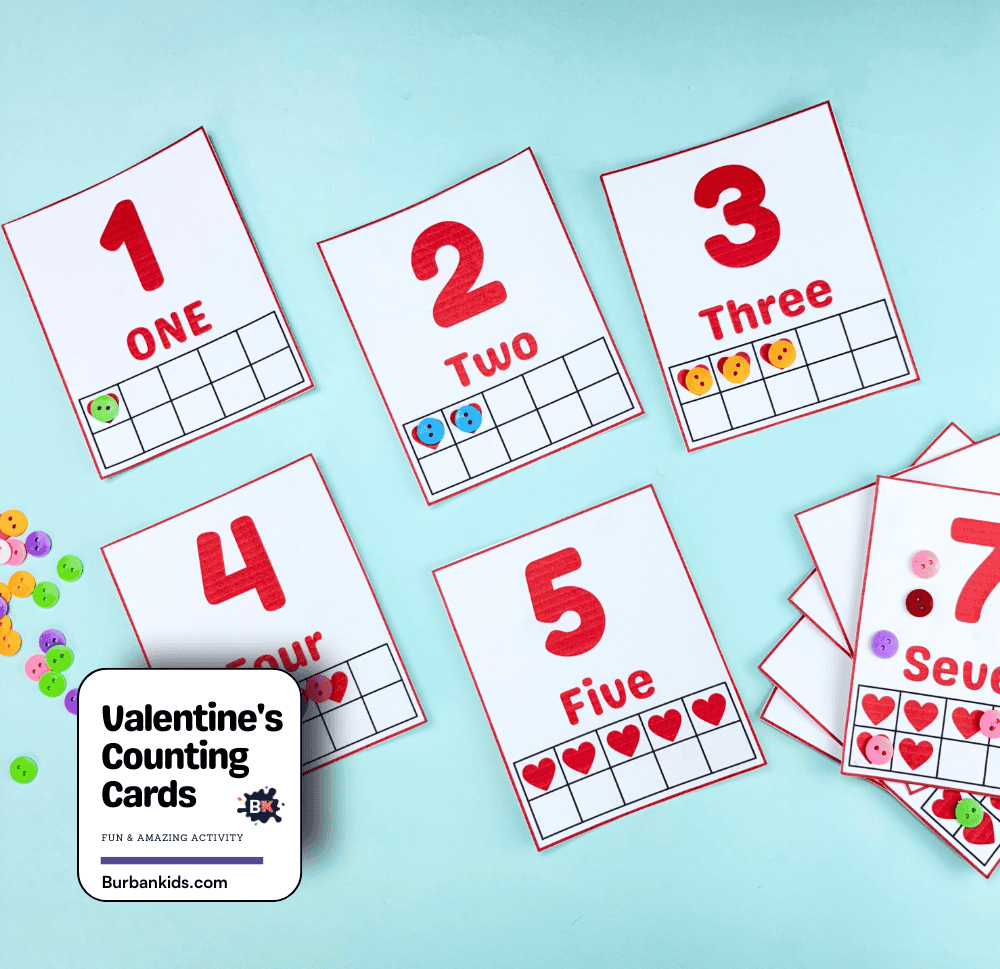 Valentine's Counting Cards