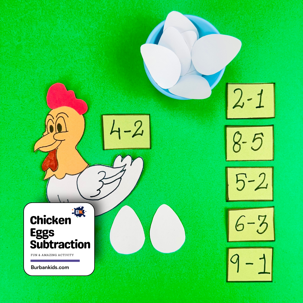 Chicken Eggs Subtraction Chicken Eggs Subtraction